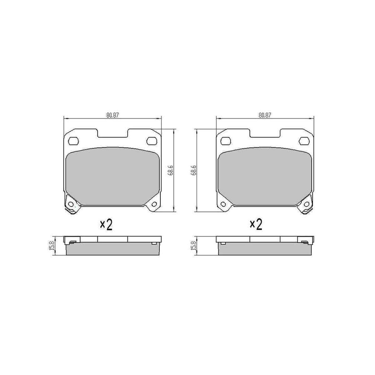 RDA GP Max Brake Pad Set Rear RDB2290
