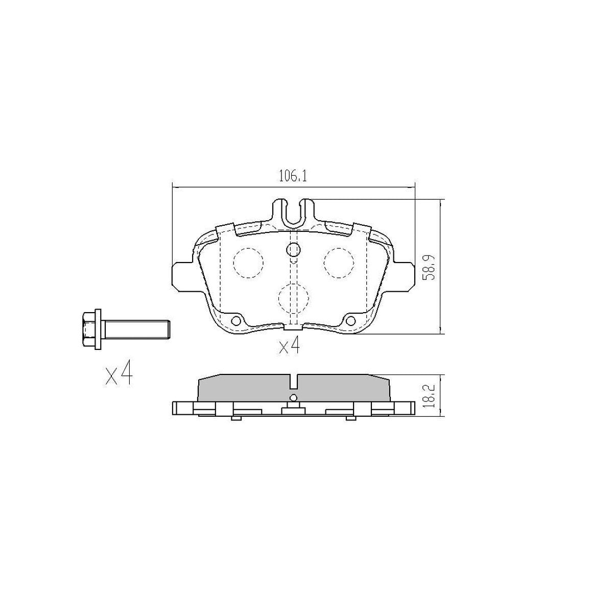 RDA GP Max Brake Pad Set Rear RDB2382