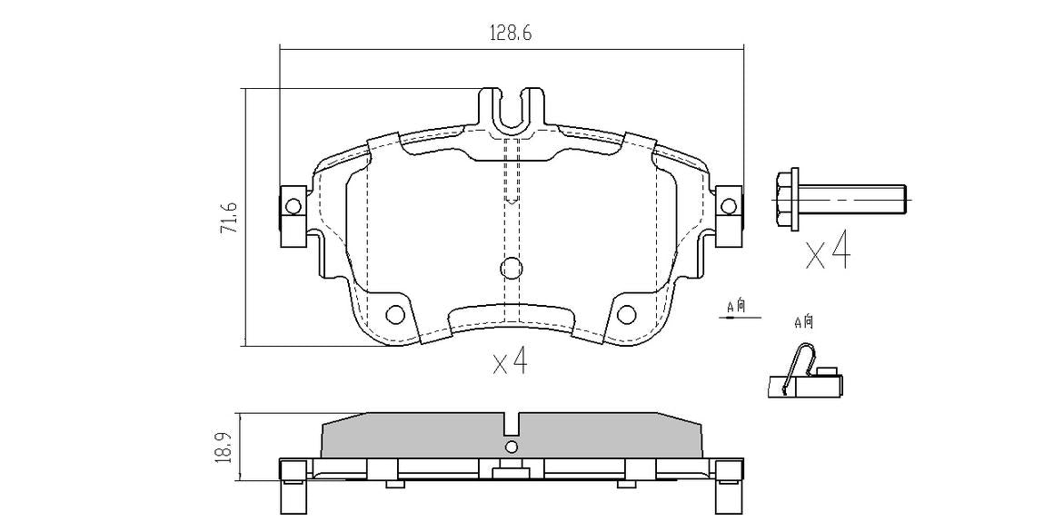 RDA GP Max Brake Pad Set Front RDB2383