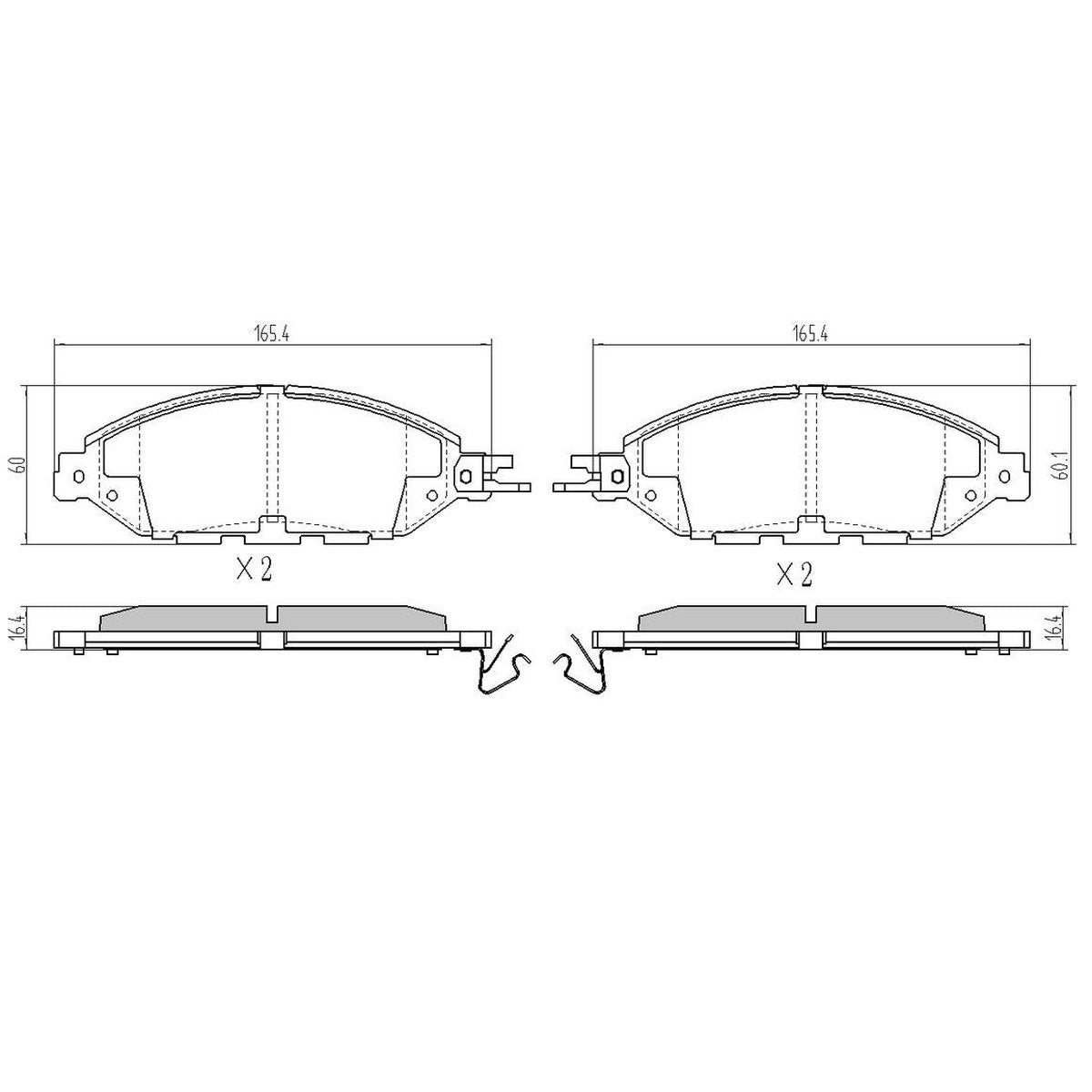 RDA GP Max Brake Pad Set Front RDB2384