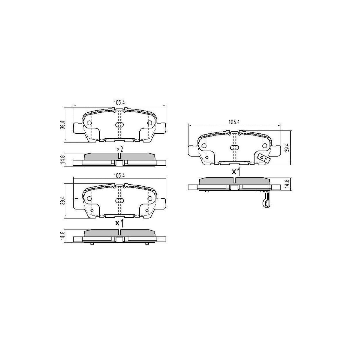 RDA Phantom Ceramic Brake Pad Set Rear RDC2386