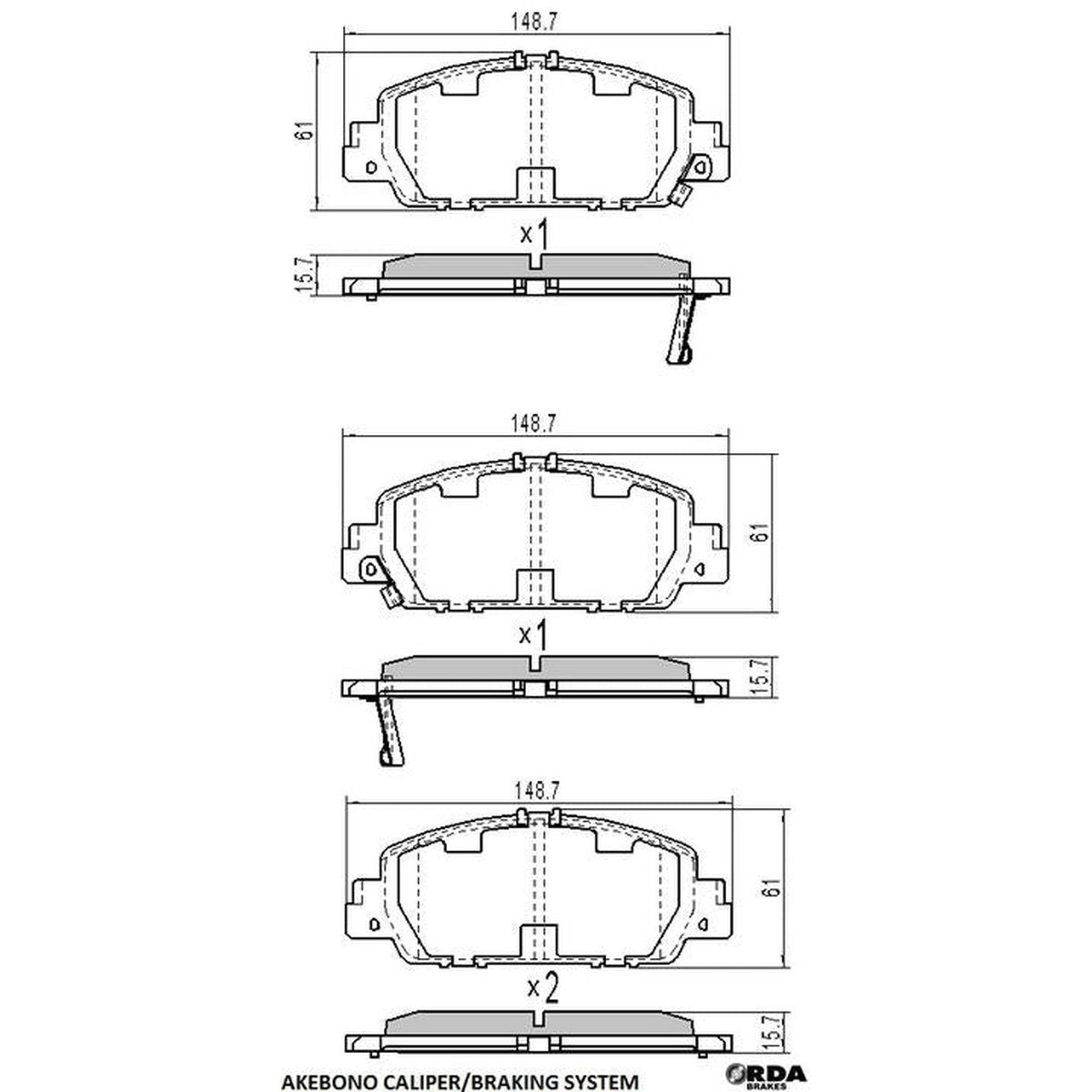 RDA GP Max Brake Pad Set Front RDB2400