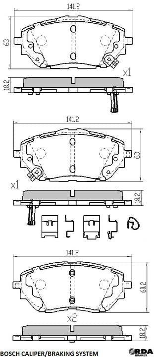 RDA GP Max Brake Pad Set Front RDB2413