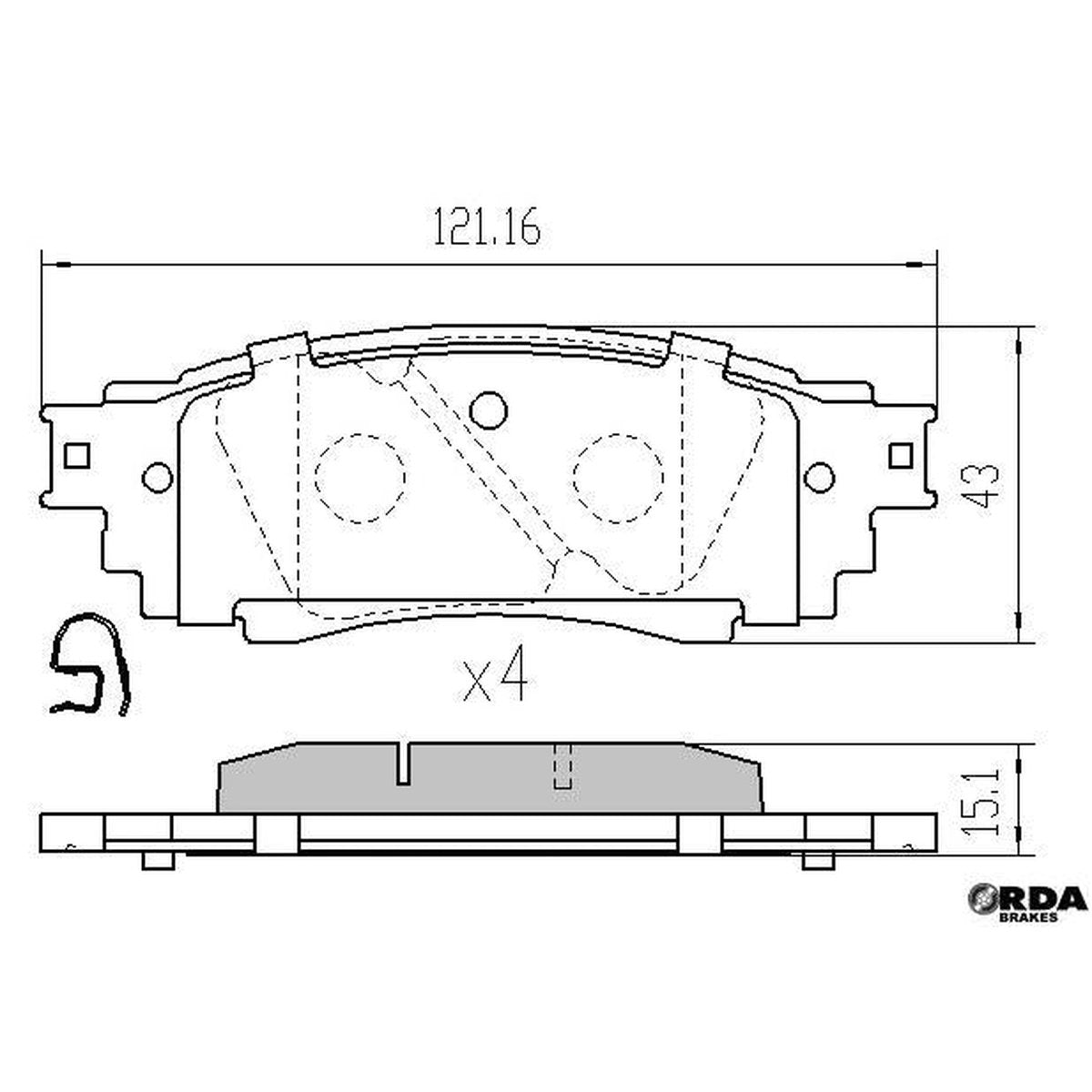 RDA GP Max Brake Pad Set Rear RDB2414