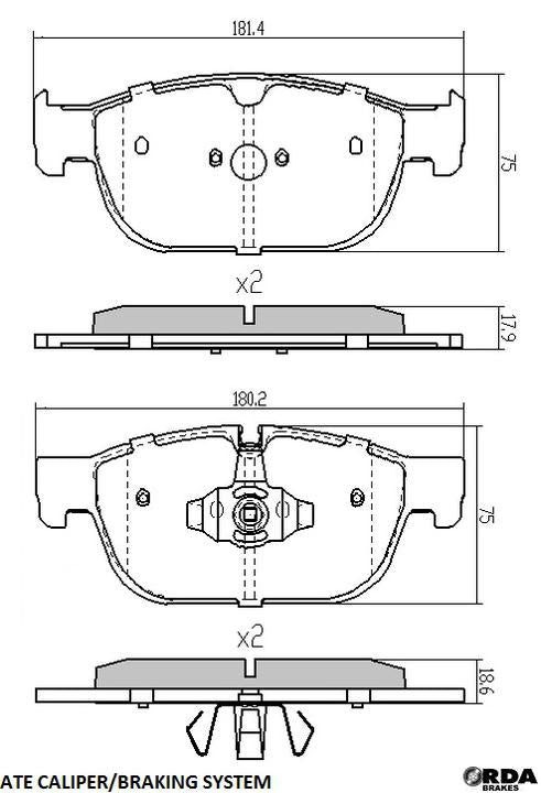 RDA GP Max Brake Pad Set Front RDB2417
