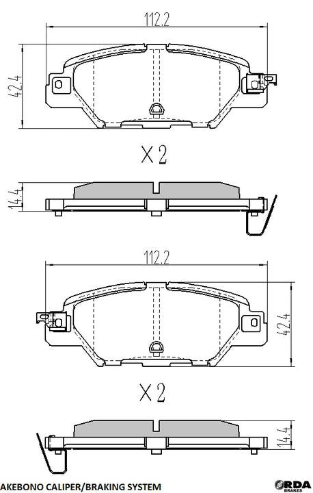 RDA Phantom Ceramic Brake Pad Set Rear RDC2422