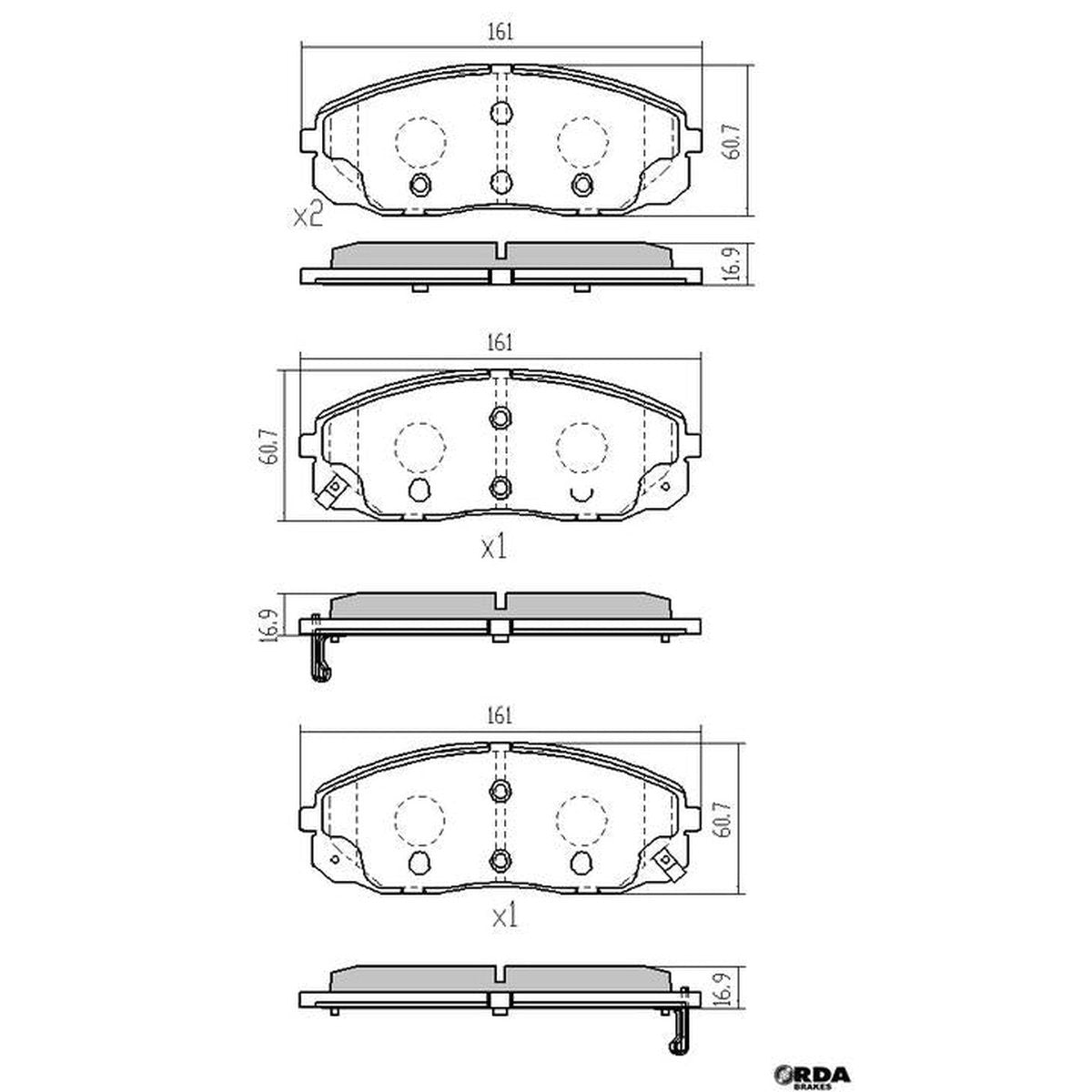 RDA GP Max Brake Pad Set Front RDB2423