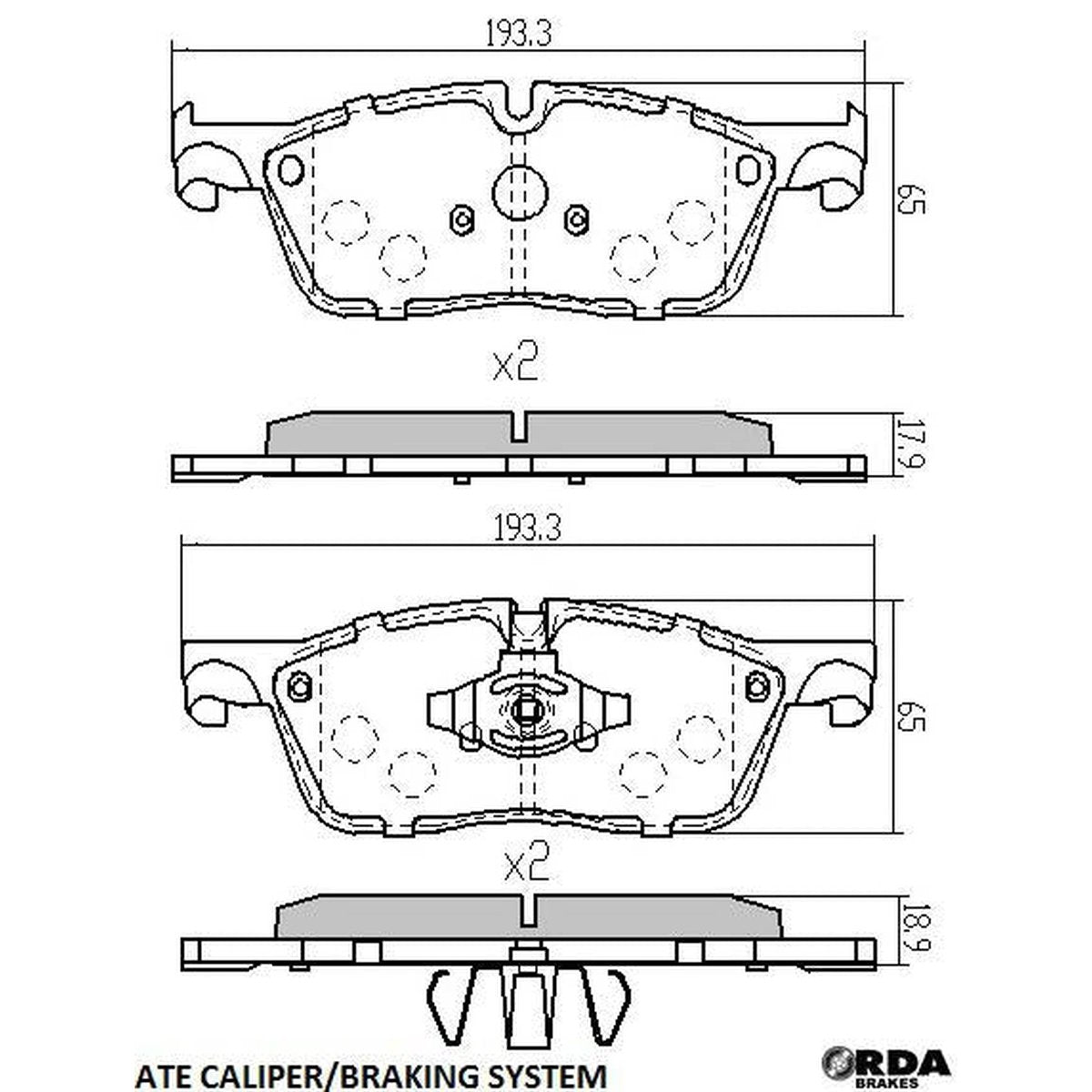 RDA Phantom Ceramic Brake Pad Set Front RDC2424