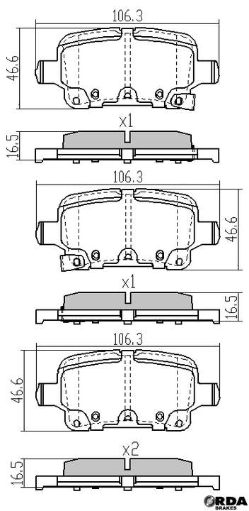 RDA Phantom Ceramic Brake Pad Set Rear RDC2430