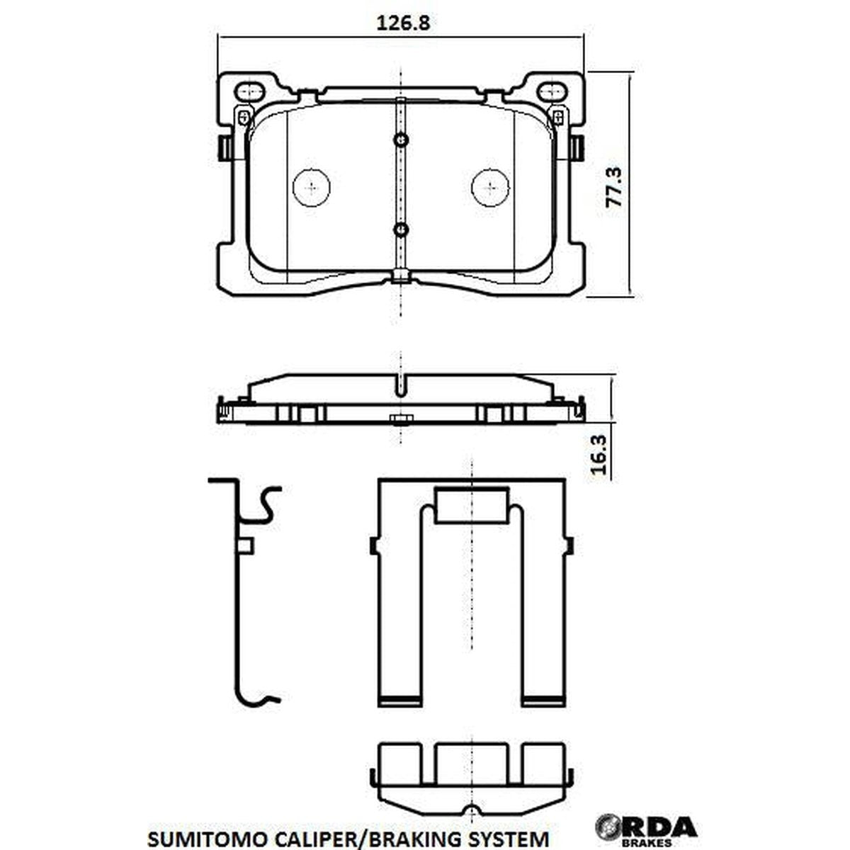 RDA GP Max Brake Pad Set Front RDB2434