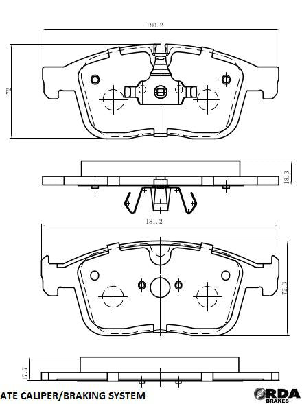 RDA GP Max Brake Pad Set Front RDB2437