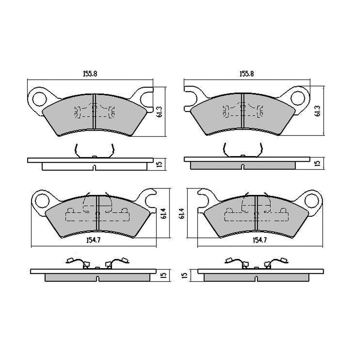 RDA GP Max Brake Pad Set Front RDB278