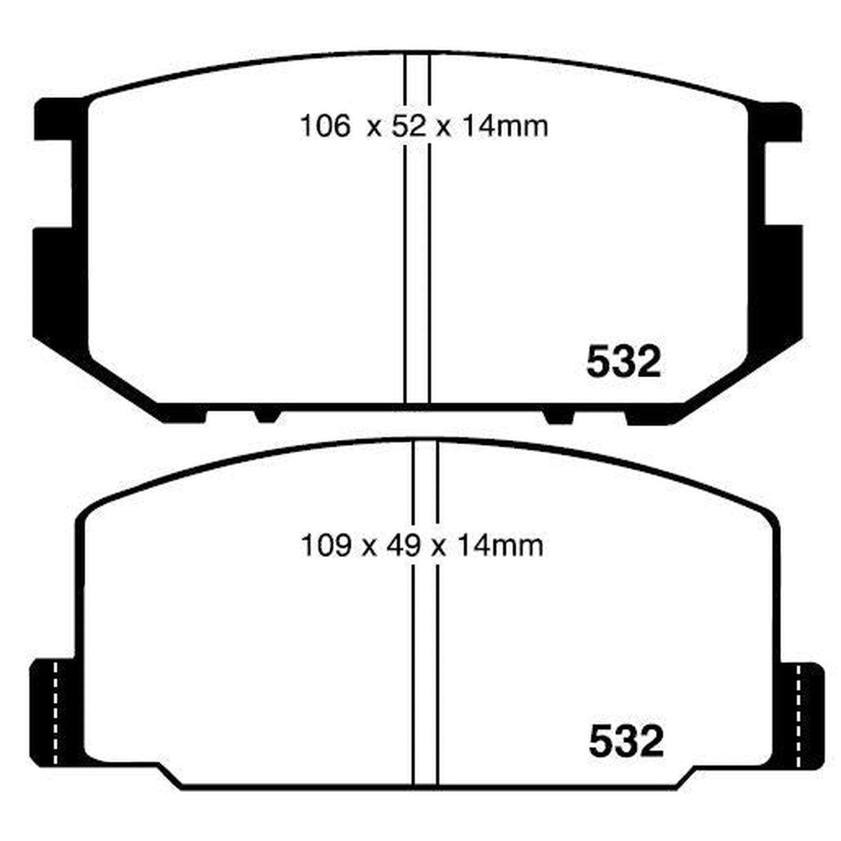 RDA GP Max Brake Pad Set Front RDB322