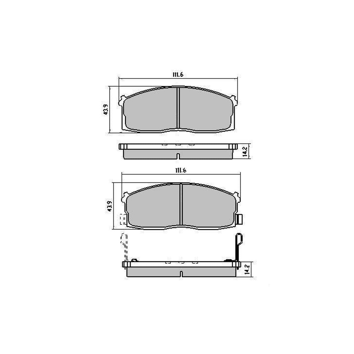 RDA GP Max Brake Pad Set Front RDB345