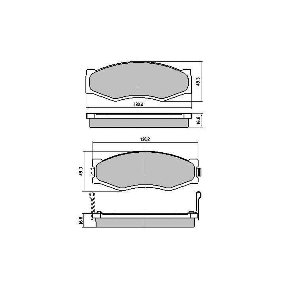 RDA GP Max Brake Pad Set Front RDB382