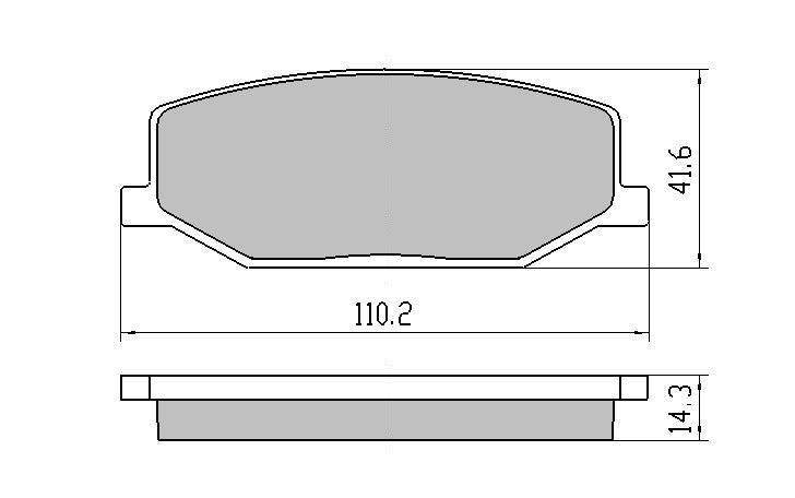 RDA GP Max Brake Pad Set Front RDB403