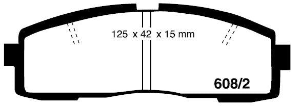 RDA GP Max Brake Pad Set Rear RDB1244
