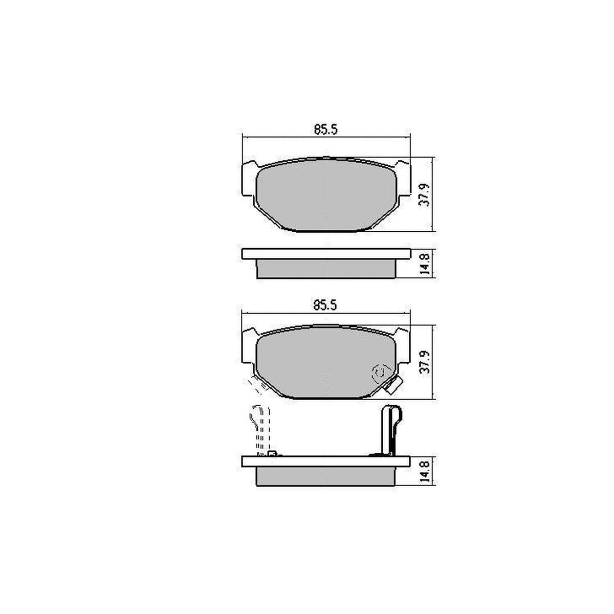 RDA GP Max Brake Pad Set Rear RDB419