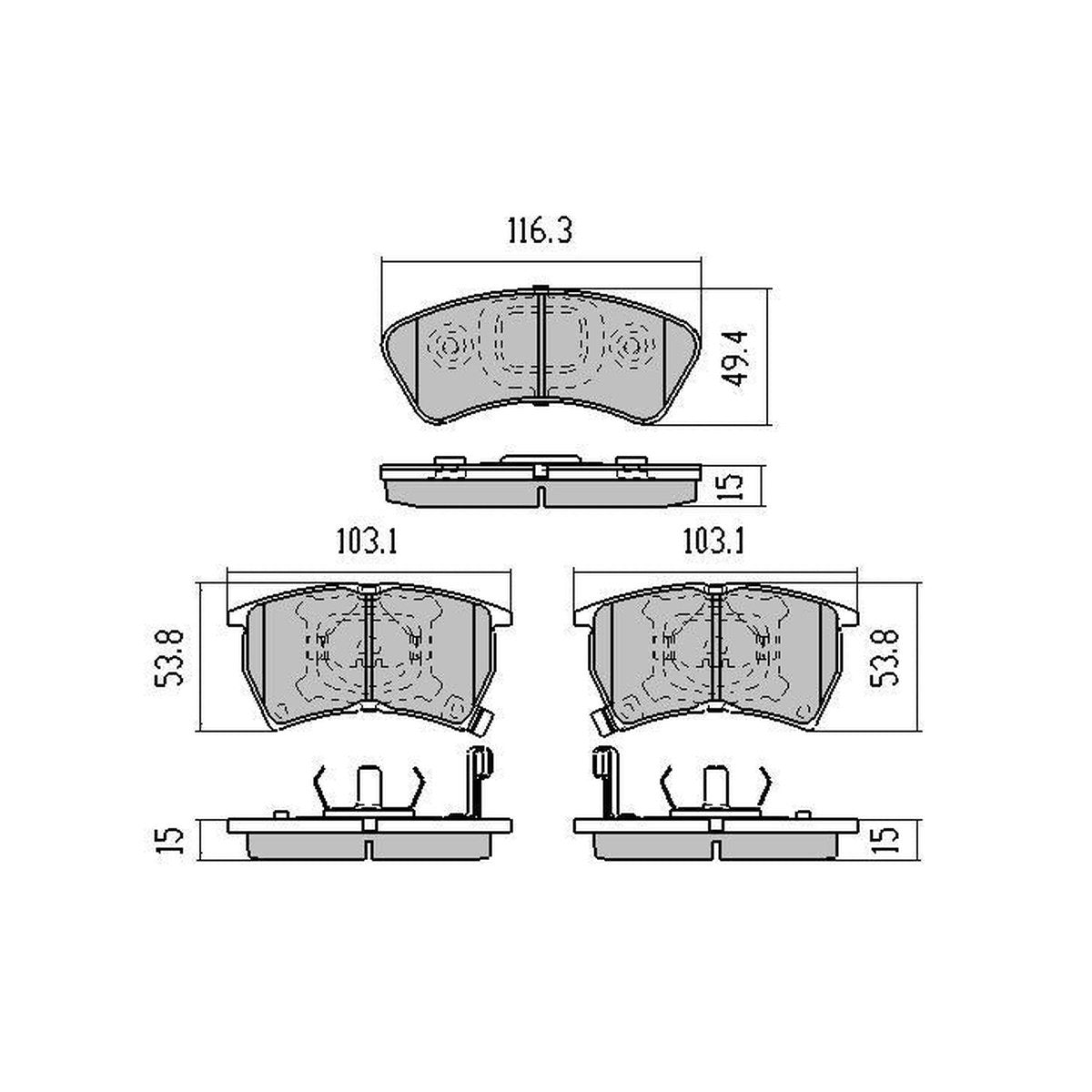 RDA GP Max Brake Pad Set Front RDB427