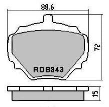 RDA GP Max Brake Pad Set Rear RDB843