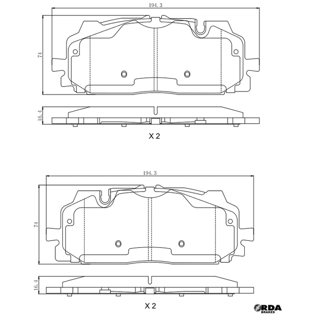 RDA GP Max Brake Pad Set Front RDB2459
