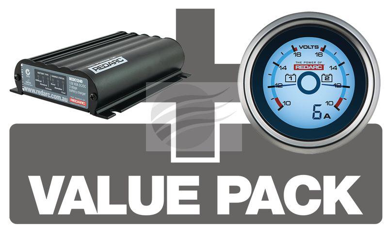 REDARC DC to DC Battery Charger & Voltmeter BCDC1240-GK