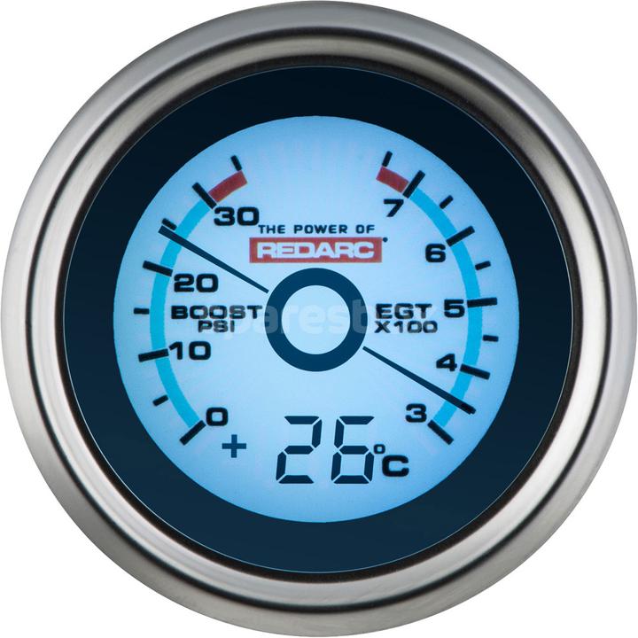 REDARC EGT & 52mm Boost Gaugee G52-BET (Compatible with Temperature Display)