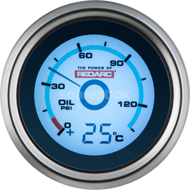 REDARC Digital Oil Pressure Gauge 12V G52-PT