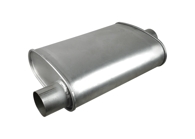 Redback Oval Muffler 14" Long 3" Offset/Centre Megaflow Mild F827MN
