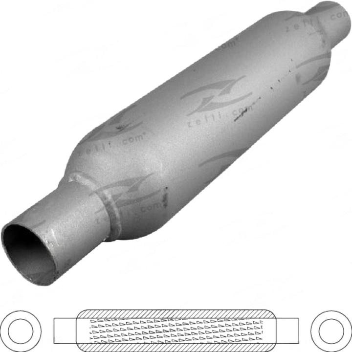 Redback Hotdog Muffler 15" x 2" Spiral Mild HD15200