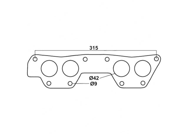 Redback Header Plate Suits Mitsubishi L300,L200 Sirius HP049
