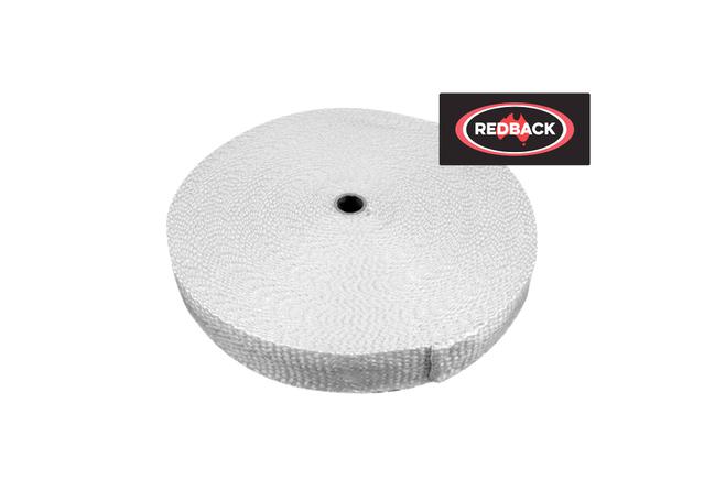 Redback Exhaust Heat Wrap 51mm x 10m White  HTFGW0513-10