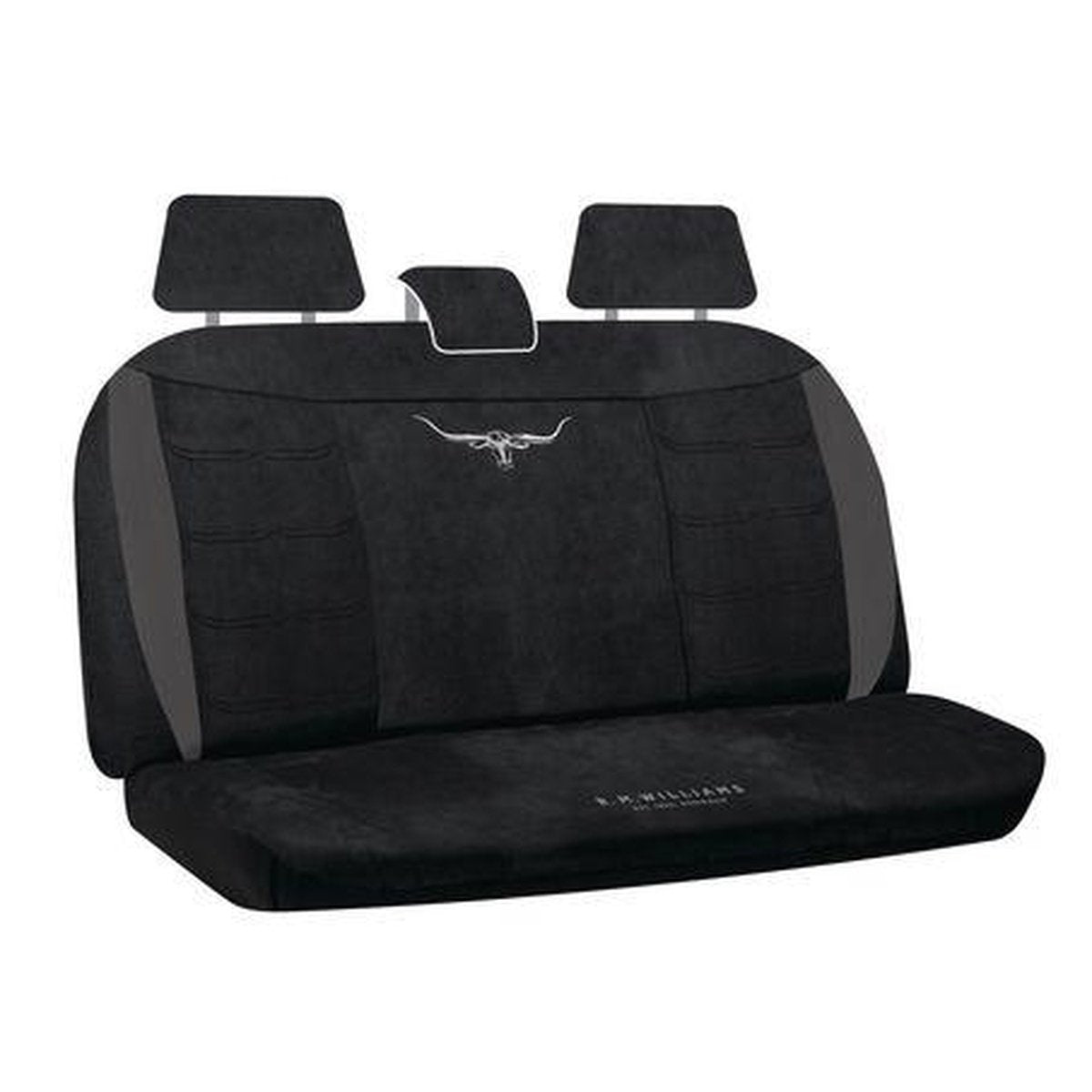 R.M. Williams Seat Cover Set Velour Rear Black VLRMW16BLK06
