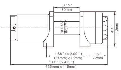 Runva 3.5P ATV Winch 12V 3500lb W/Synthetic Rope 35P12VD