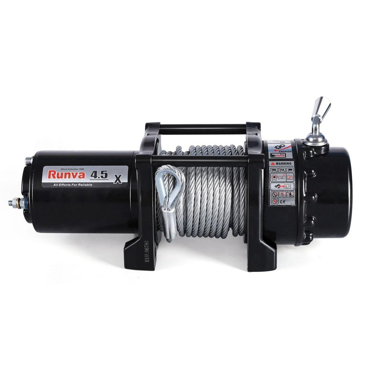 Runva 4.5X ATV Winch 12V 4500lb W/Steel Cable 45X12VS