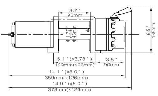 Runva 4.5X ATV Winch 24V 4500lb W/Steel Cable 45X24VS