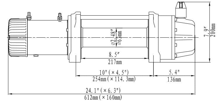 Runva EWB9500-Q Premium 4X4 Winch 12V 9500lb W/Synthetic Rope EWB9500Q12VD