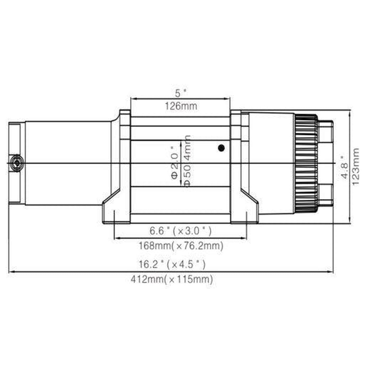 Runva EWT4500 ATV Winch 12V 4500lb W/Synthetic Rope EWT450012VD