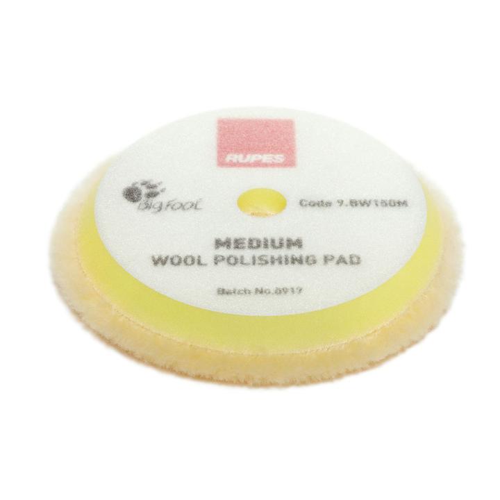 Rupes Wool Polishing Pad D-A Medium Yellow 130/145mm 1Pk 9.BW150M/1