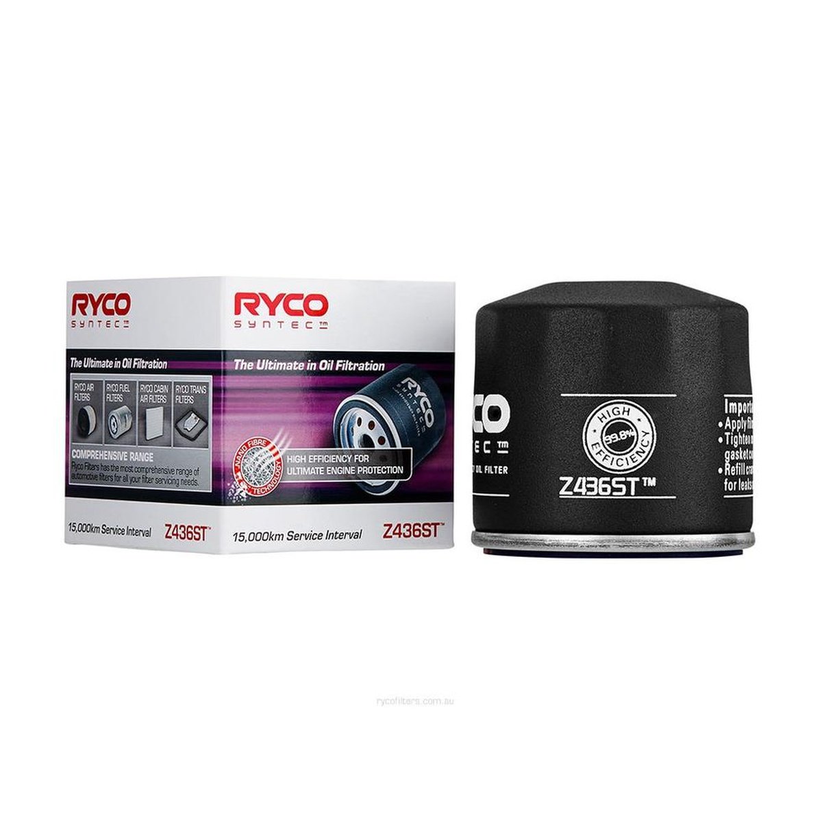 Ryco Syntec Oil Filter Z436ST