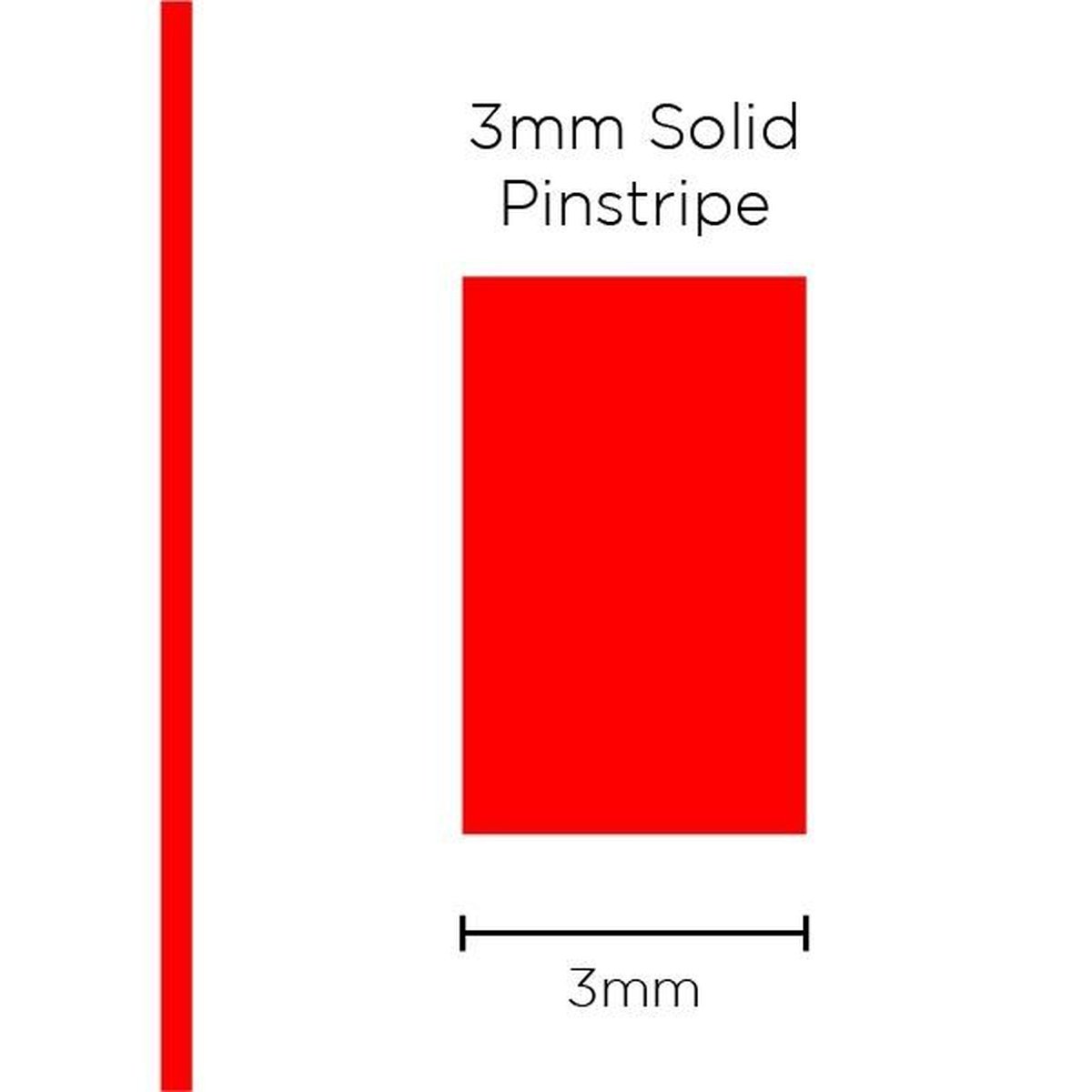 SAAS Pinstripe Solid Red 3mm x 10m 1103