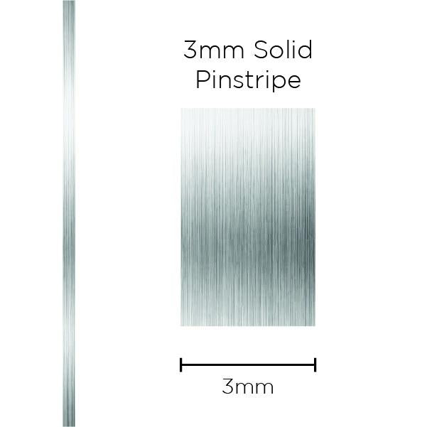SAAS Pinstripe Solid Silver 3mm x 10m 1107