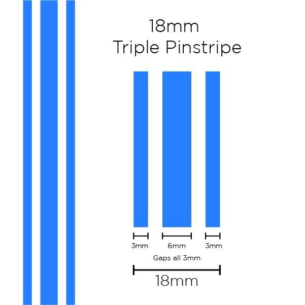 SAAS Pinstripe Triple Medium Blue 18mm x 10m 11104