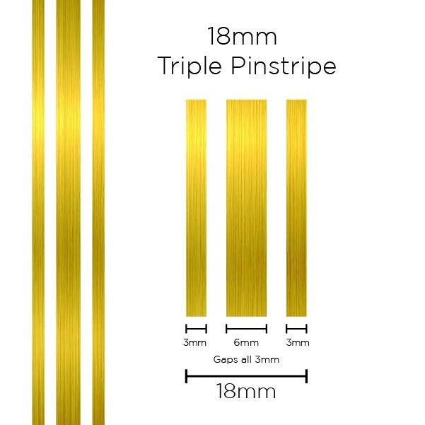SAAS Pinstripe Triple Gold 18mm x 10m 11106