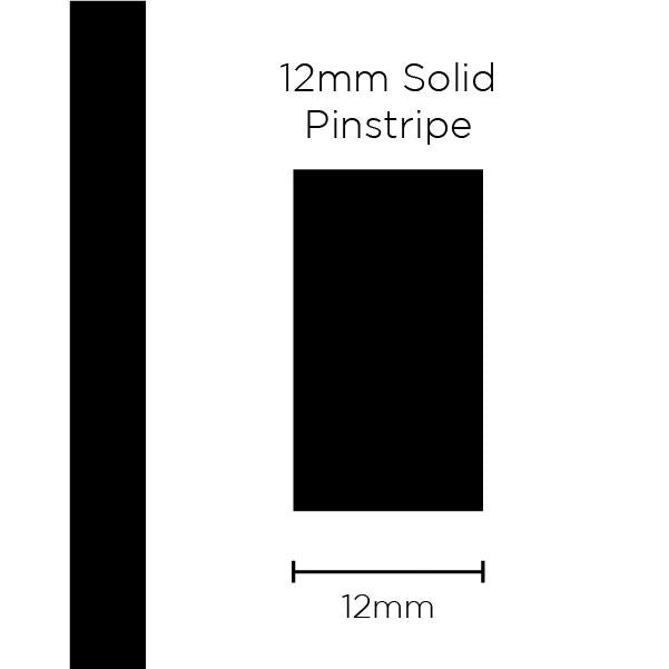 SAAS Pinstripe Solid Black 12mm x 10m 11401