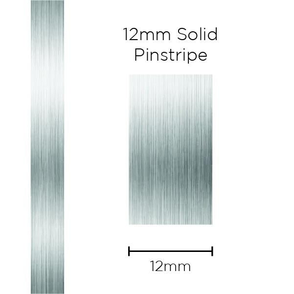 SAAS Pinstripe Solid Silver 12mm x 10m 11407