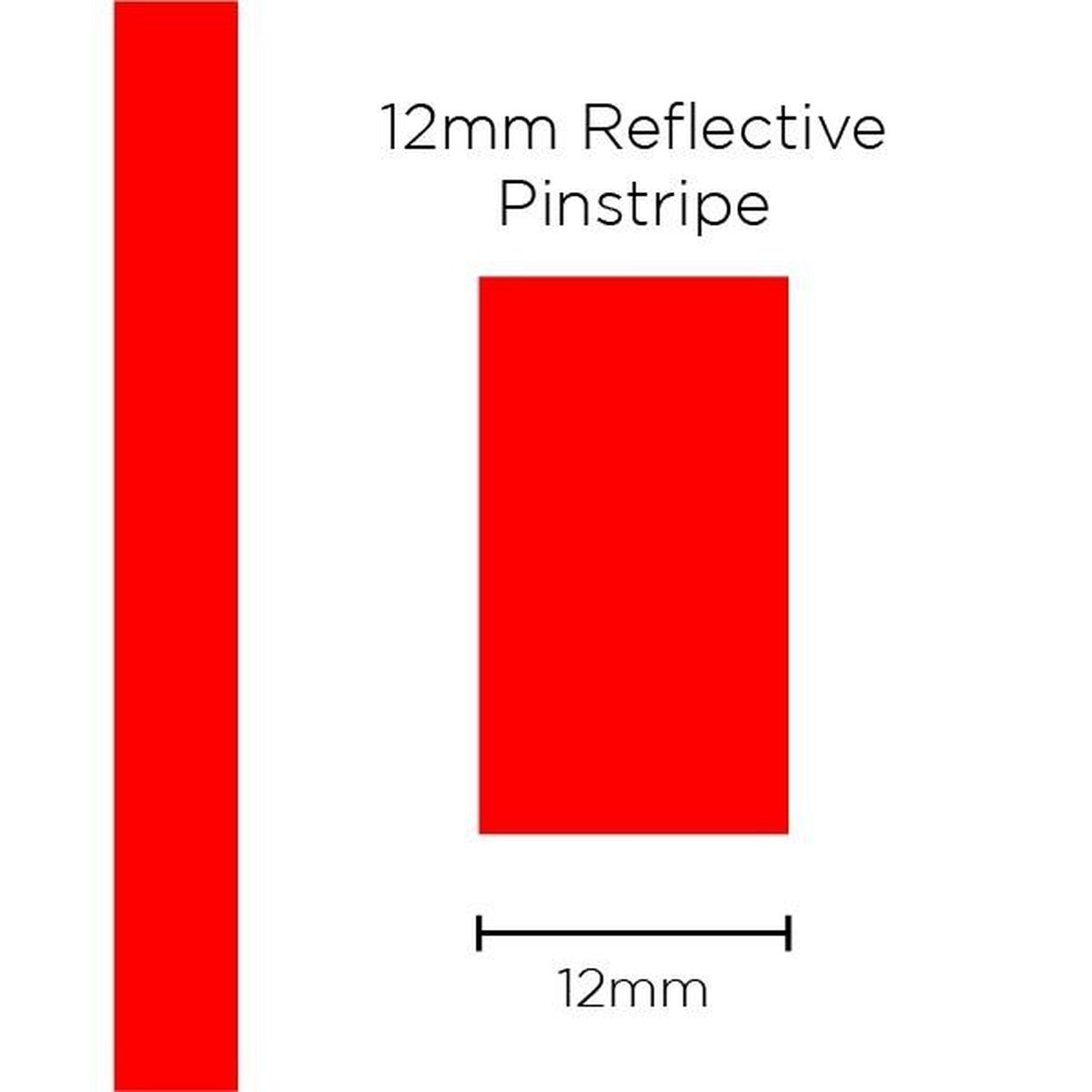 SAAS Pinstripe Reflective Red 12mm x 1m 11497