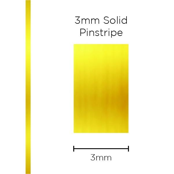 SAAS Pinstripe Solid Gold Mylar 3mm x 10m 1198