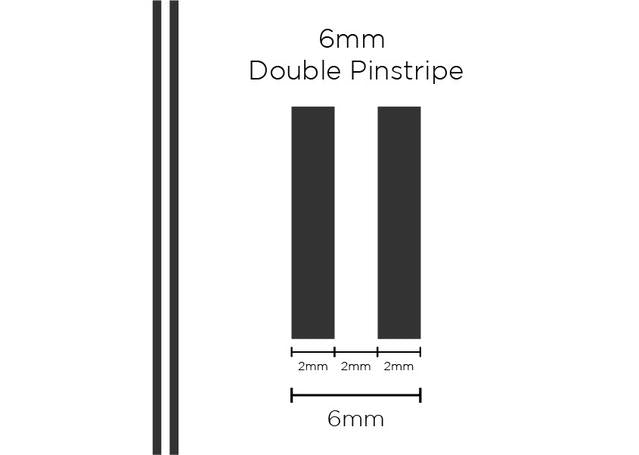 SAAS Pinstripe Double Charcoal 6mm x 10m 1308