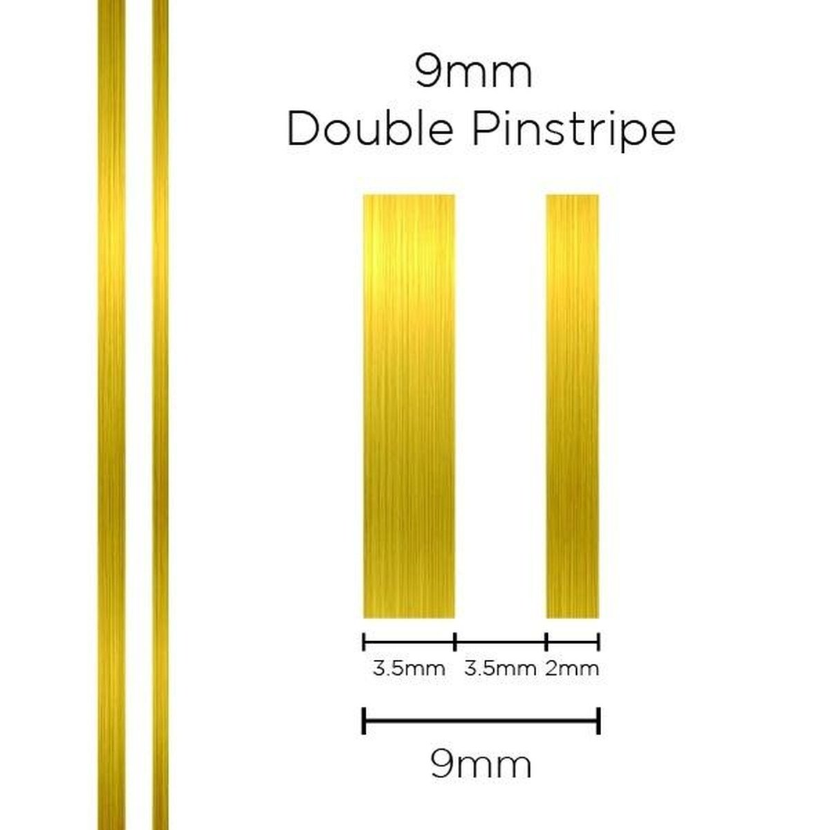 SAAS Pinstripe Double Gold 9mm x 10m 1506